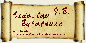 Vidoslav Bulatović vizit kartica